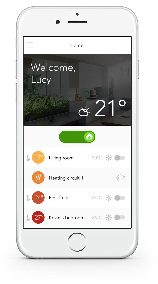 Smartfon z aplikacją sterowania klimatyzacją Hitachi